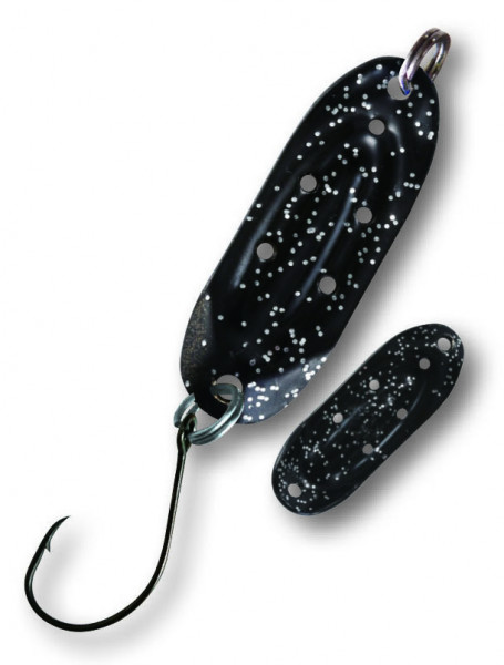 Trout Spoon IX 2,4g schwarz/glitter