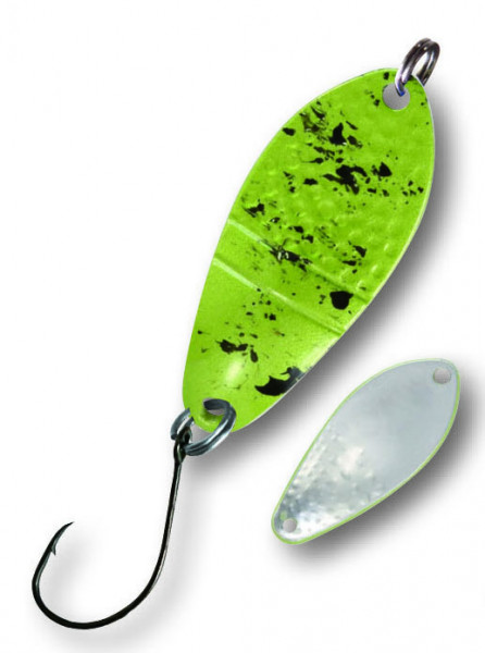 Trout Spoon Scale 2,9g schwarz/grün-silber