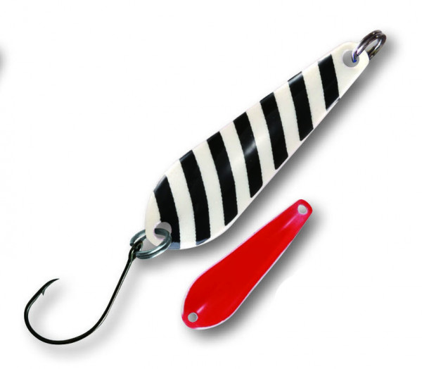 Trout Spoon XII 3,5g schwarz/weiß-rot