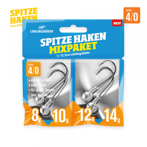 Spitze Haken 4/0 - Mixpaket